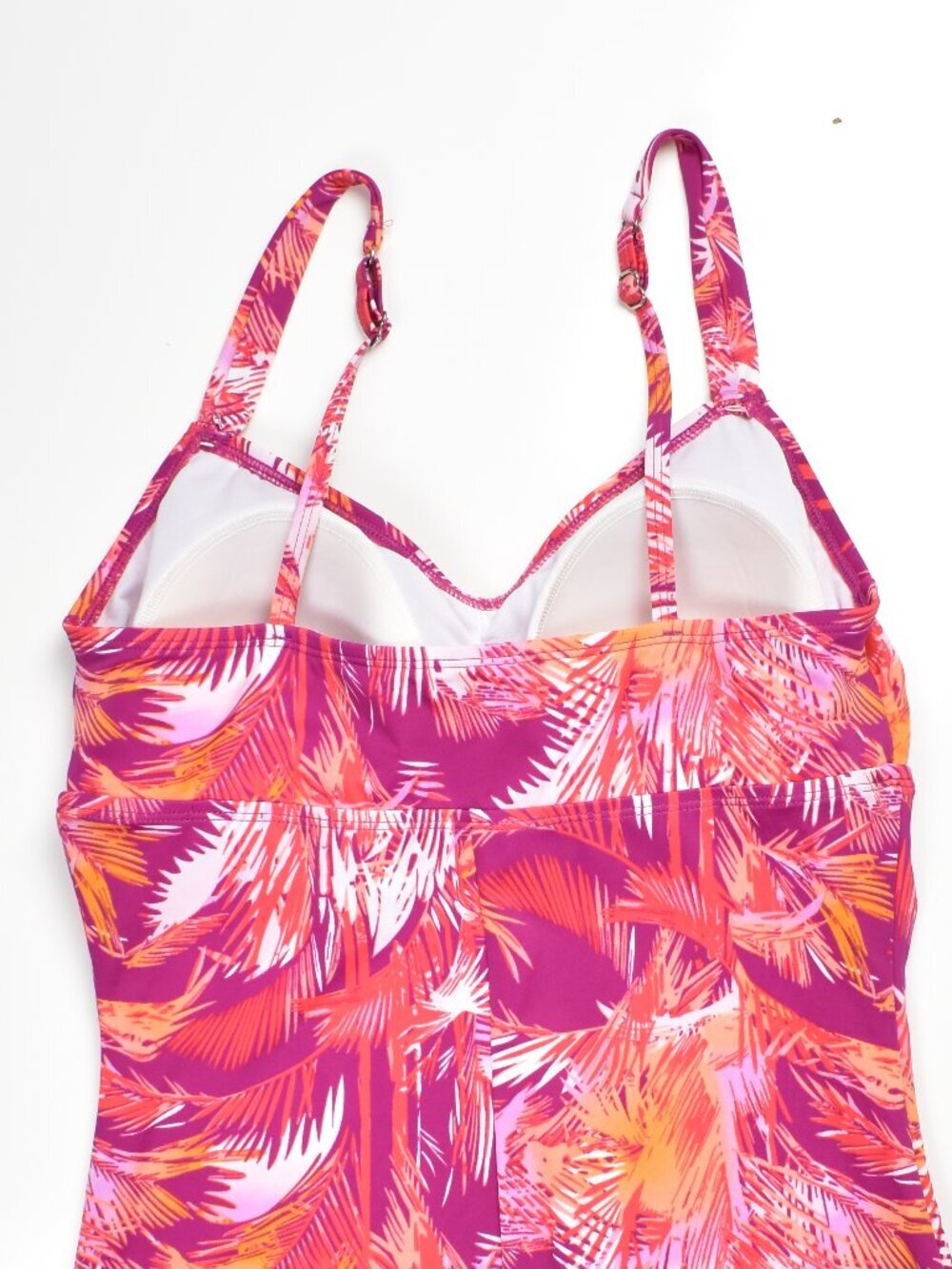 Jantzen Tropical Ruched V-neck One-Piece Swimsuit - 14 - Picture 6 of 8